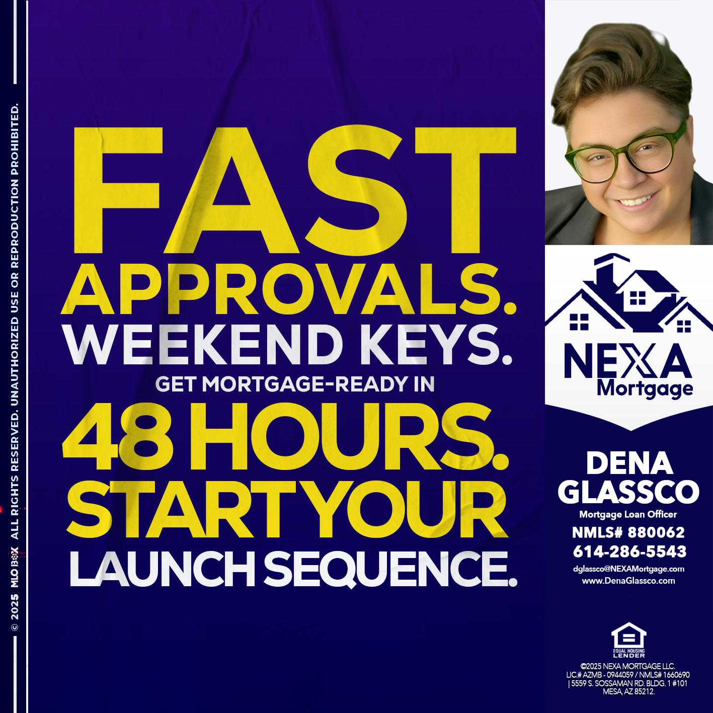 FAST APPROVALS - Dena Glassco -Residential, Commercial, International Loan Officer