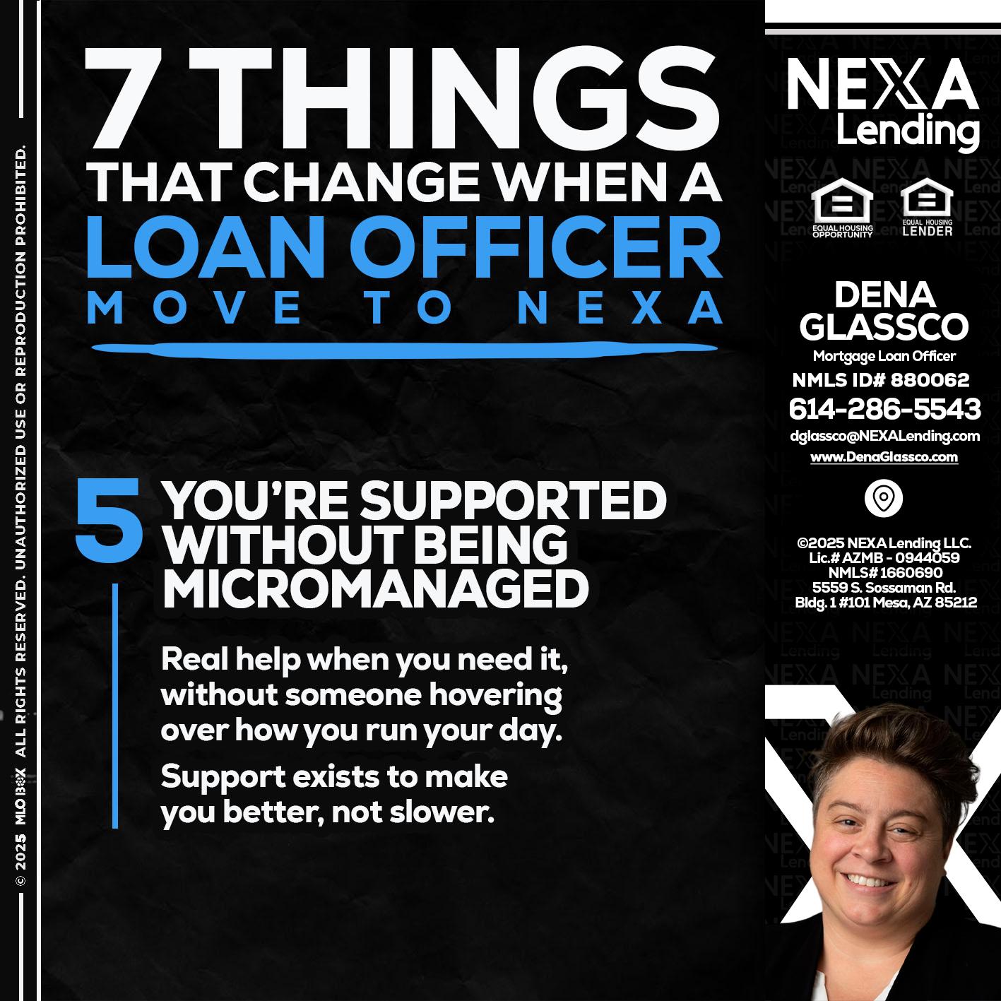 7 THINGS (5) - Dena Glassco -Residential, Commercial, International Loan Officer