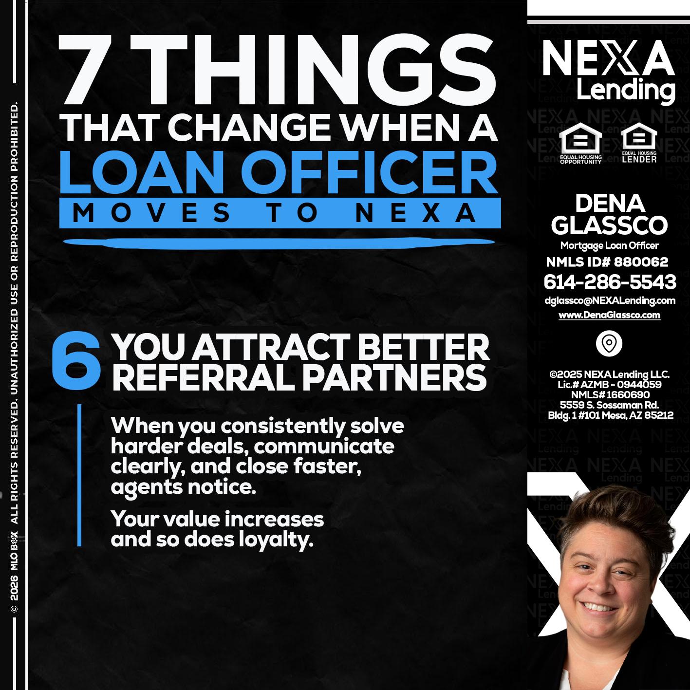 7 THINGS (6) - Dena Glassco -Residential, Commercial, International Loan Officer