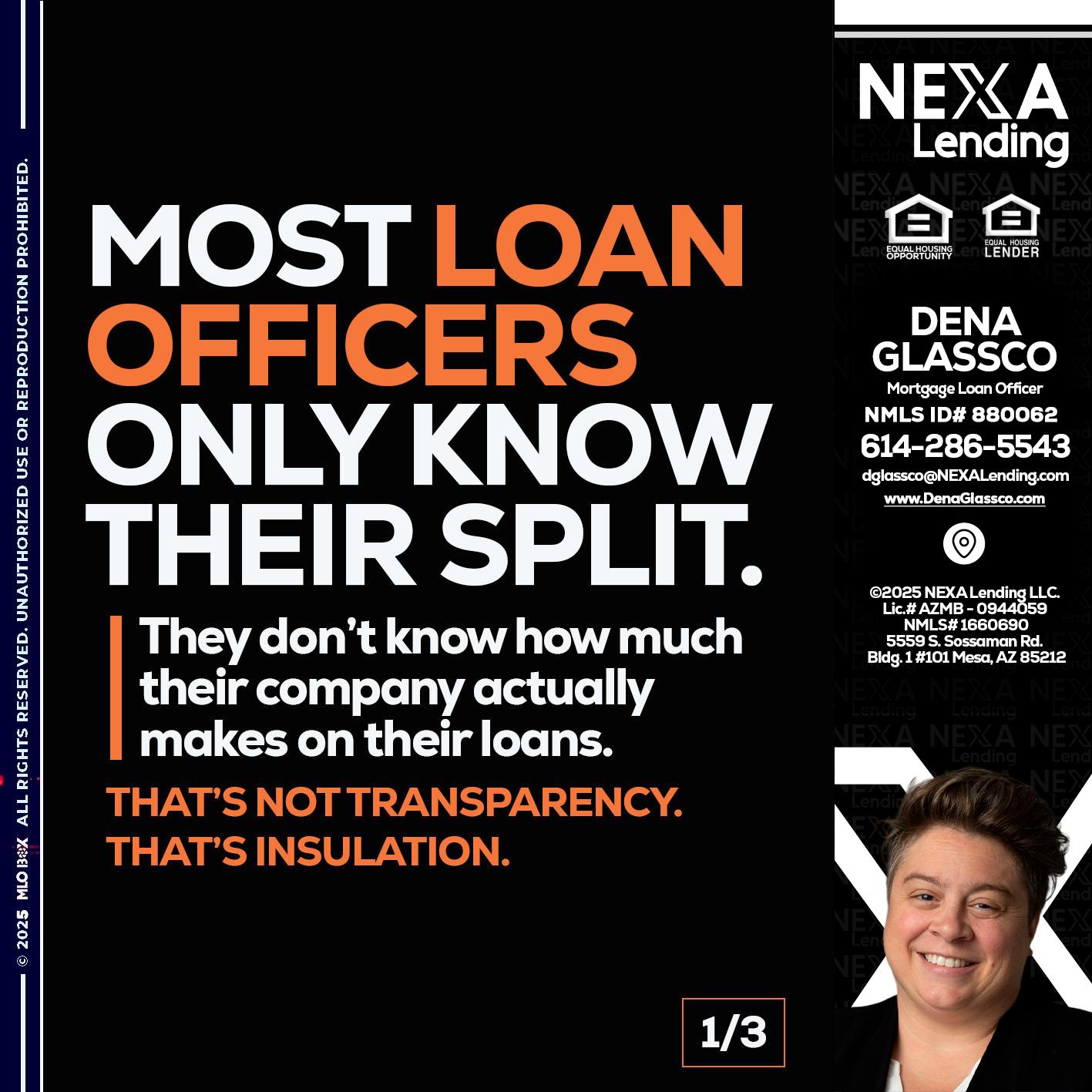 1 OF 3 - Dena Glassco -Residential, Commercial, International Loan Officer