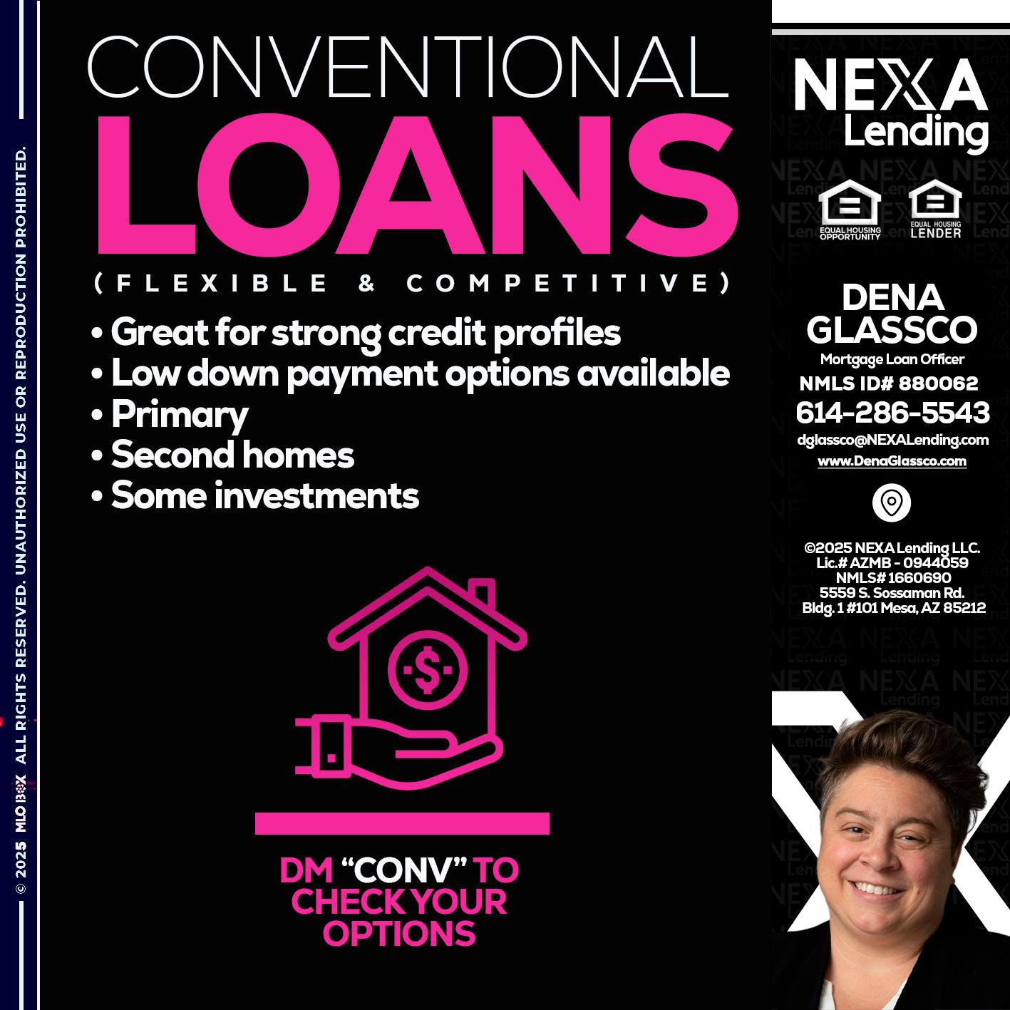 CONVENTIONAL LOANS - Dena Glassco -Residential, Commercial, International Loan Officer