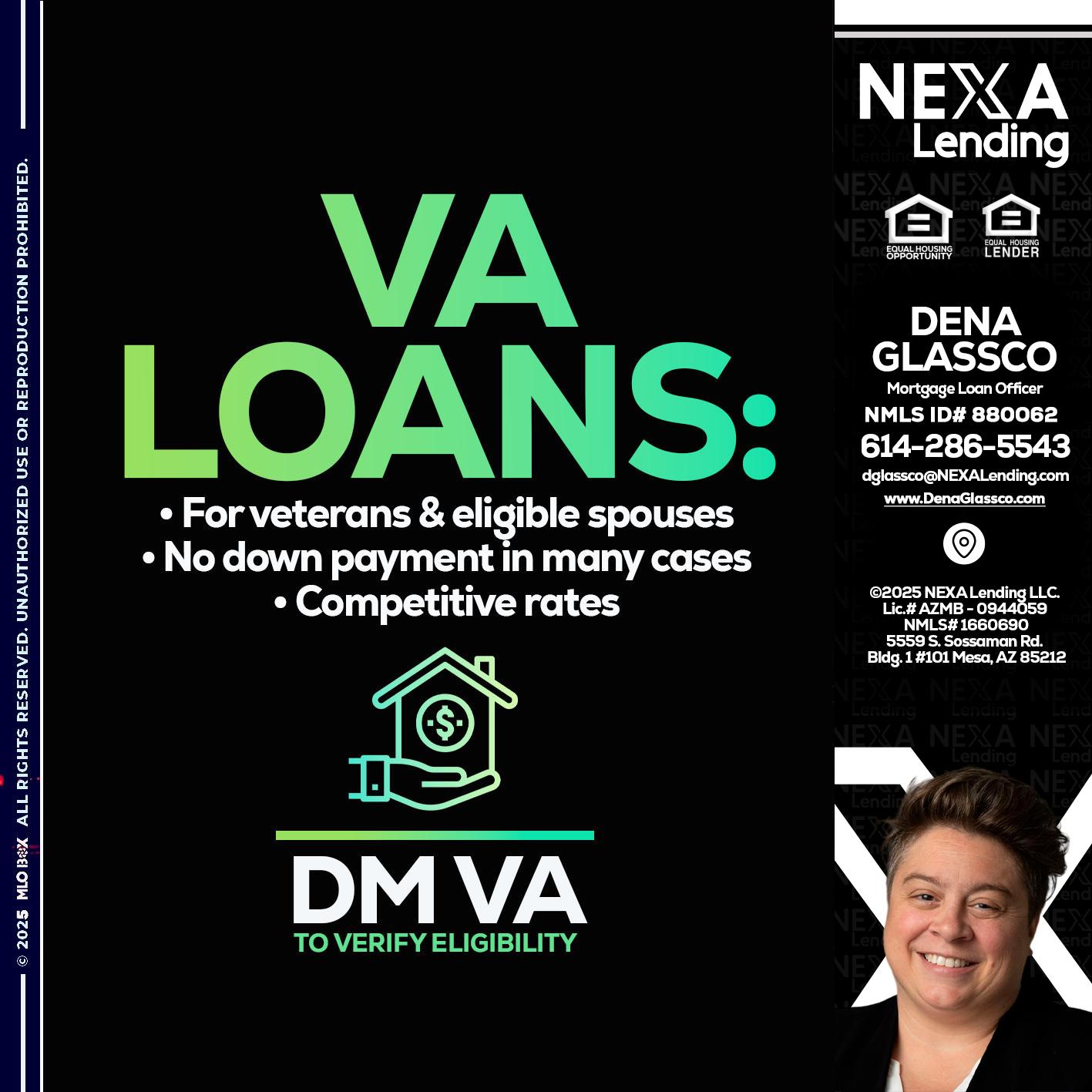 VA LOANS - Dena Glassco -Residential, Commercial, International Loan Officer