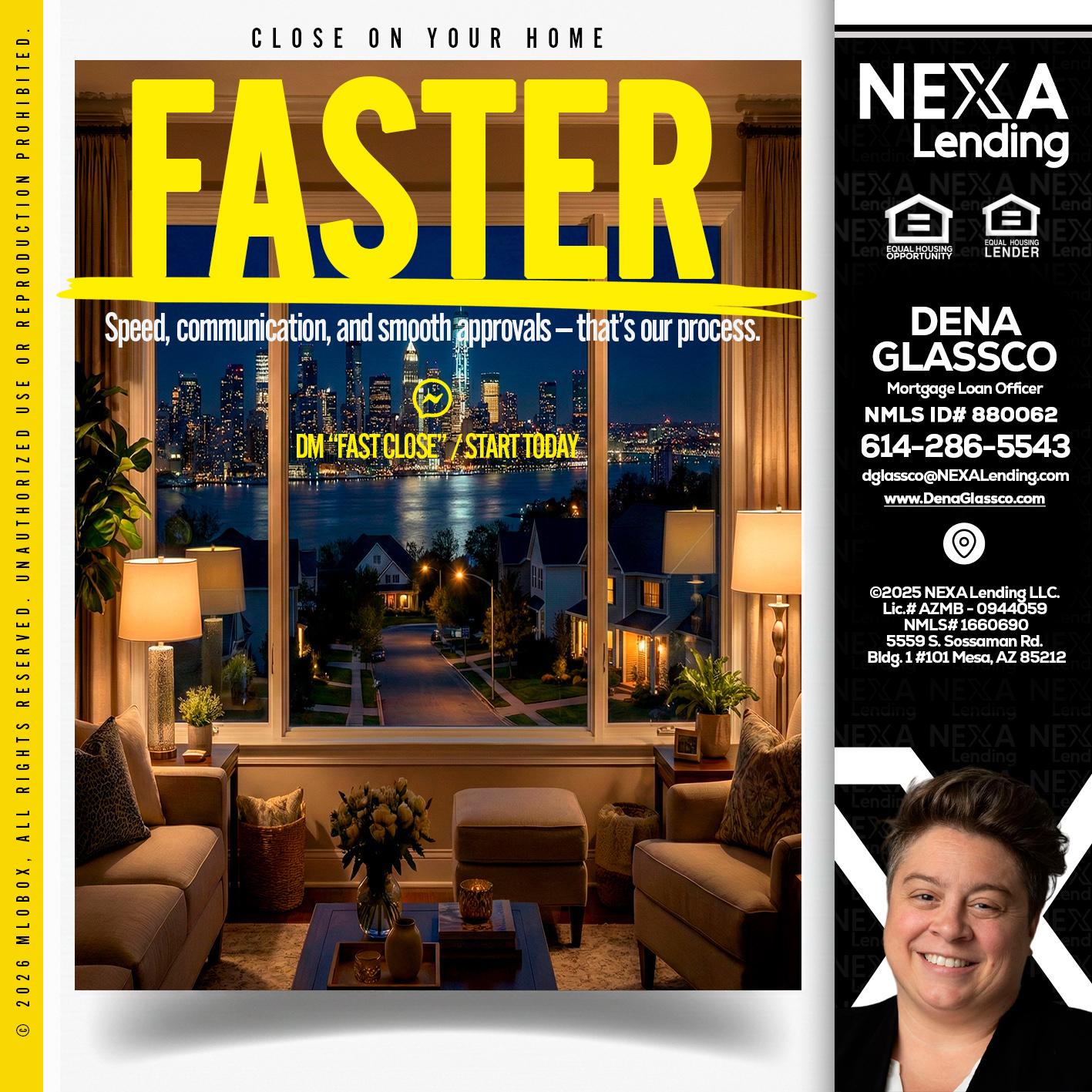 FASTER - Dena Glassco -Residential, Commercial, International Loan Officer