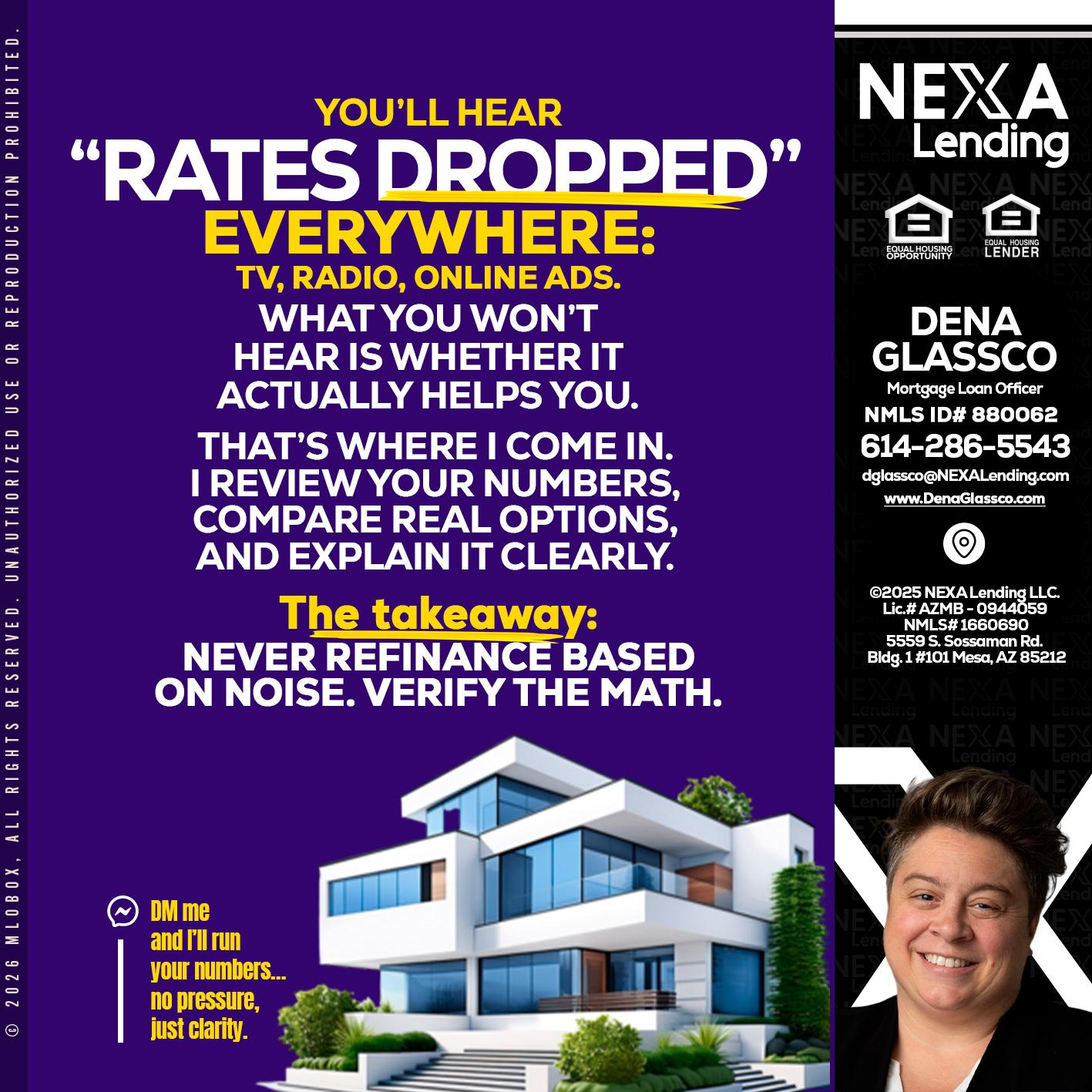 RATES DOPPED - Dena Glassco -Residential, Commercial, International Loan Officer