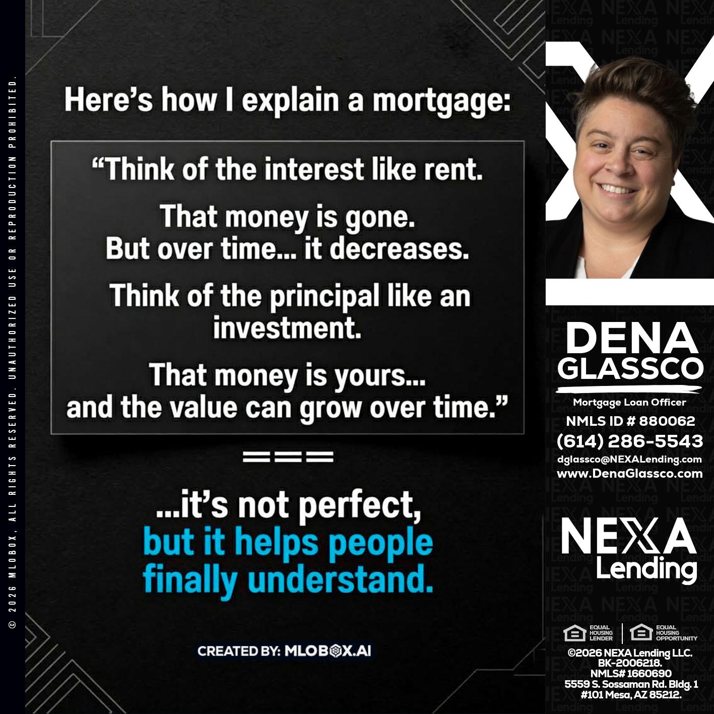 HERES NOW - Dena Glassco -Residential, Commercial, International Loan Officer