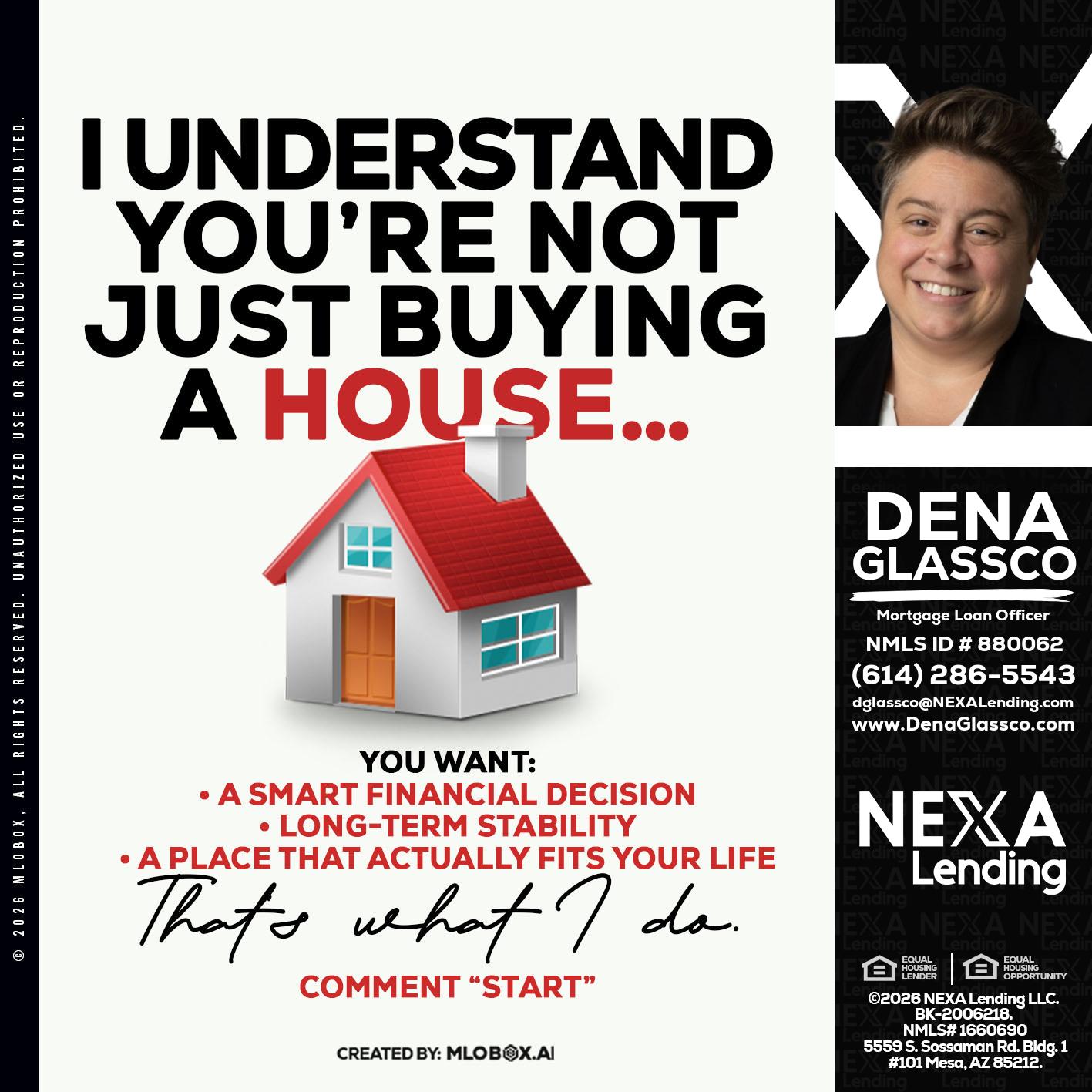 I UNDERSTAND - Dena Glassco -Residential, Commercial, International Loan Officer