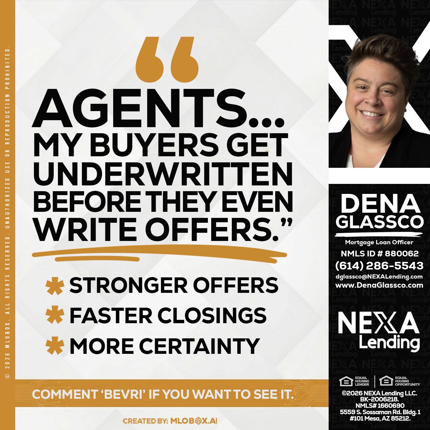 agents - Dena Glassco -Residential, Commercial, International Loan Officer
