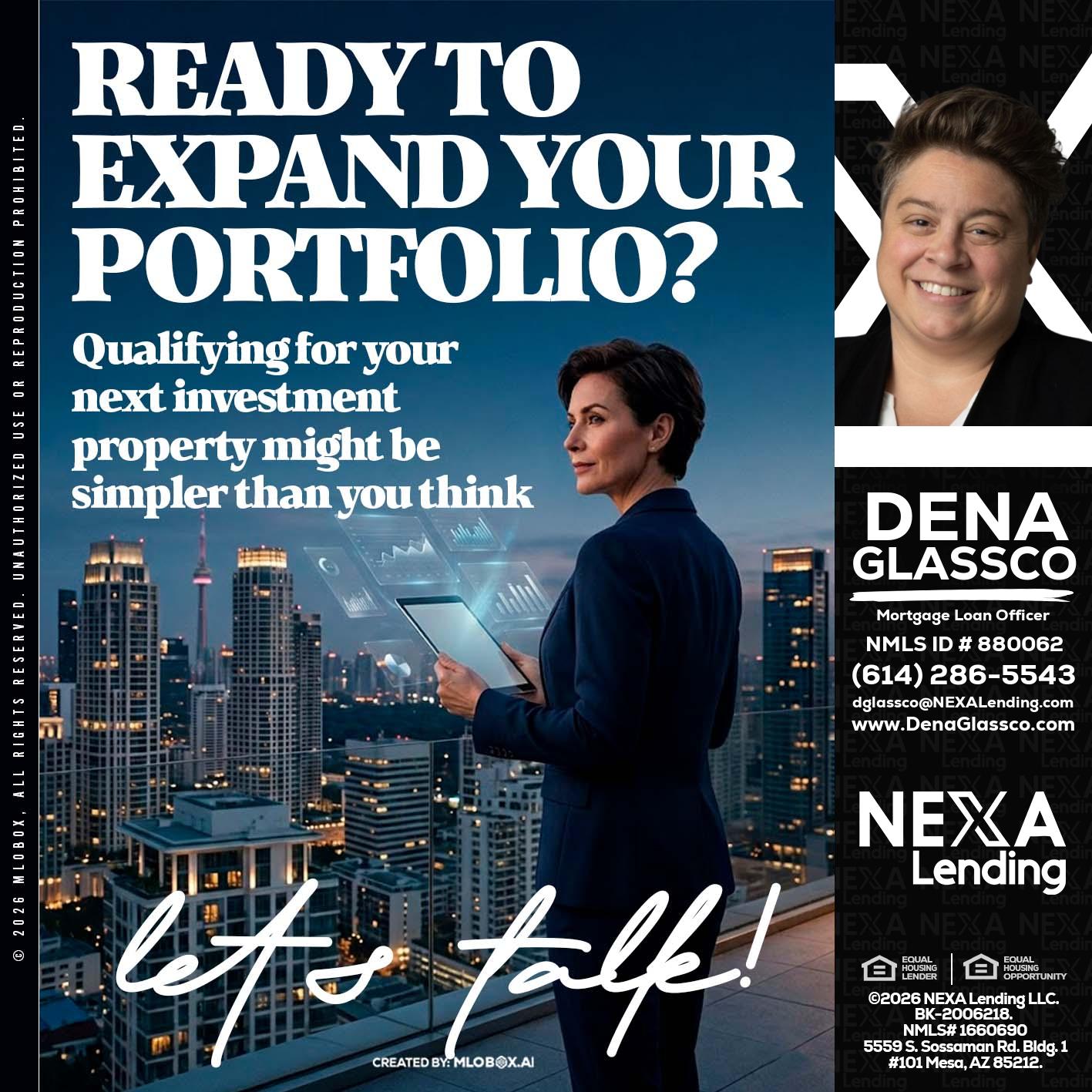 READY TO EXPAND - Dena Glassco -Residential, Commercial, International Loan Officer