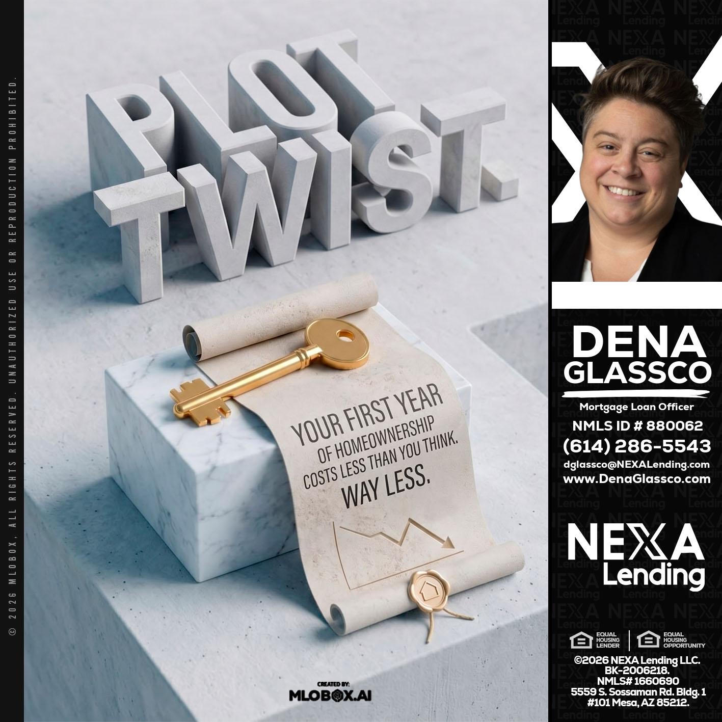 PLOT TWIST - Dena Glassco -Residential, Commercial, International Loan Officer
