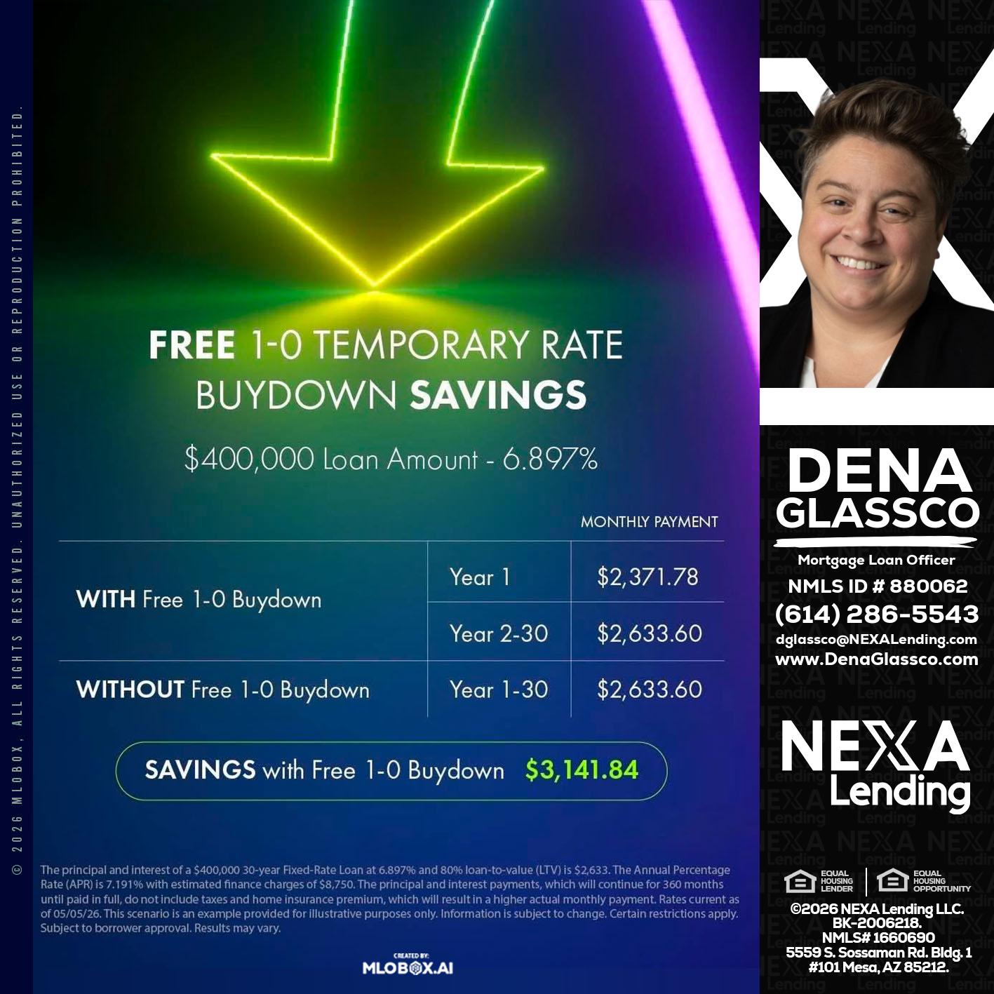 BUYDOWN - Dena Glassco -Residential, Commercial, International Loan Officer