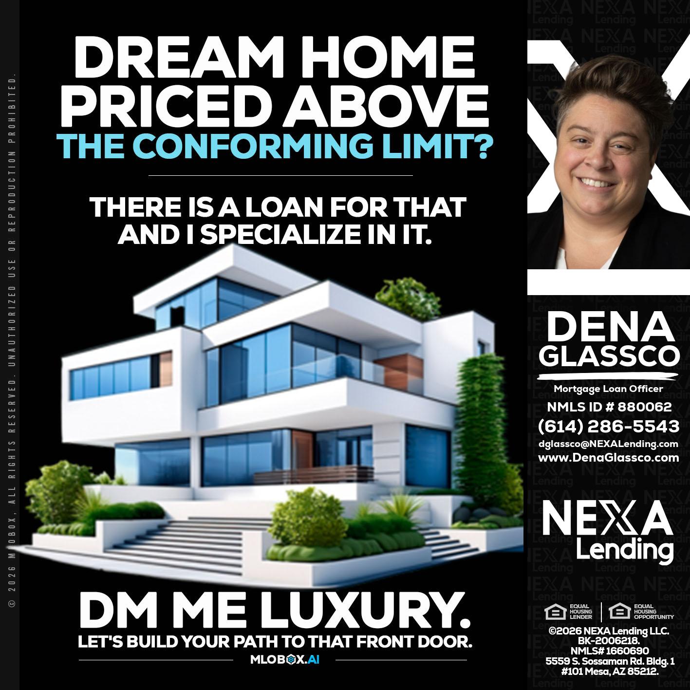 DREAM HOME - Dena Glassco -Residential, Commercial, International Loan Officer