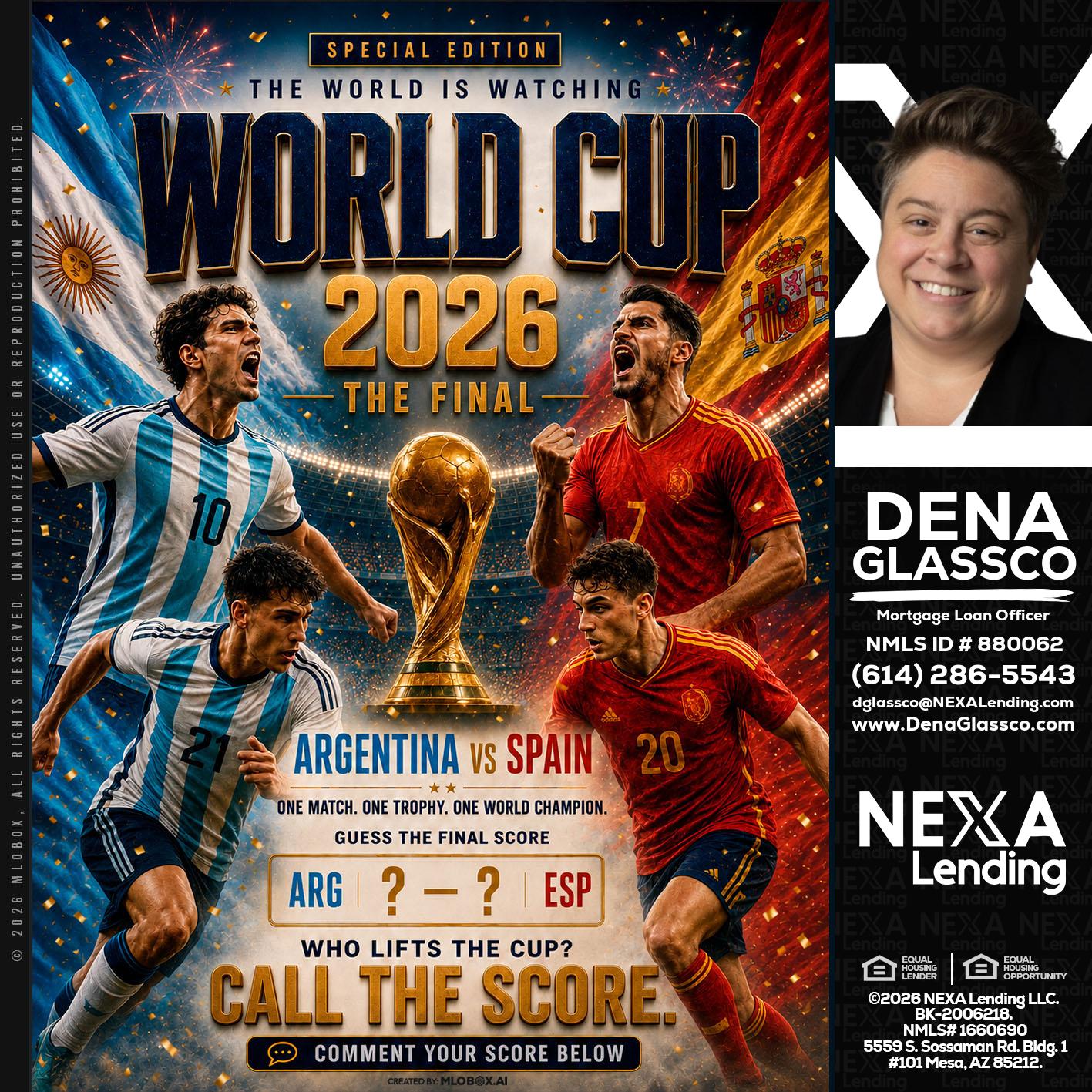 World Cup 2026 finals - Dena Glassco -Residential, Commercial, International Loan Officer
