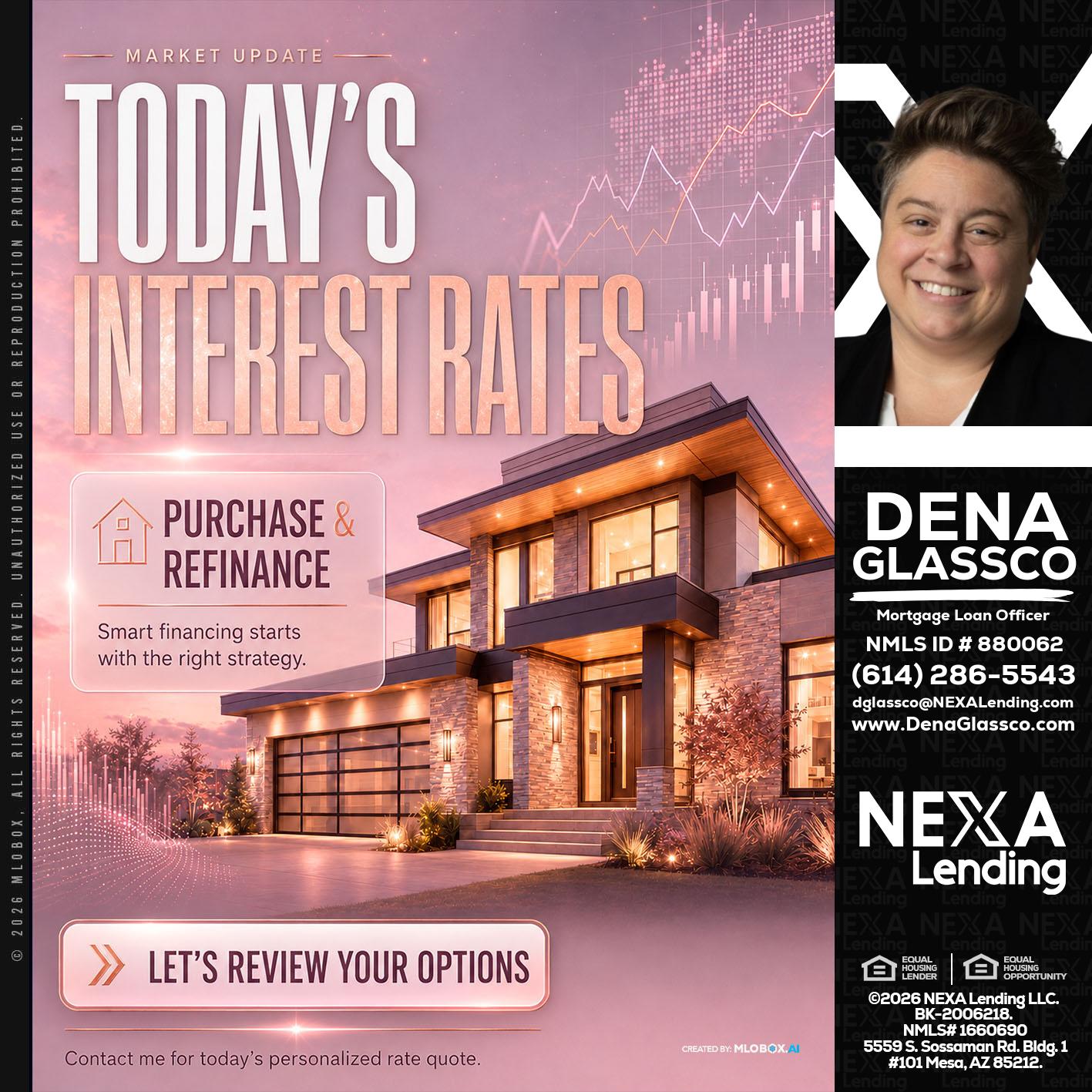 todays interest rates - Dena Glassco -Residential, Commercial, International Loan Officer