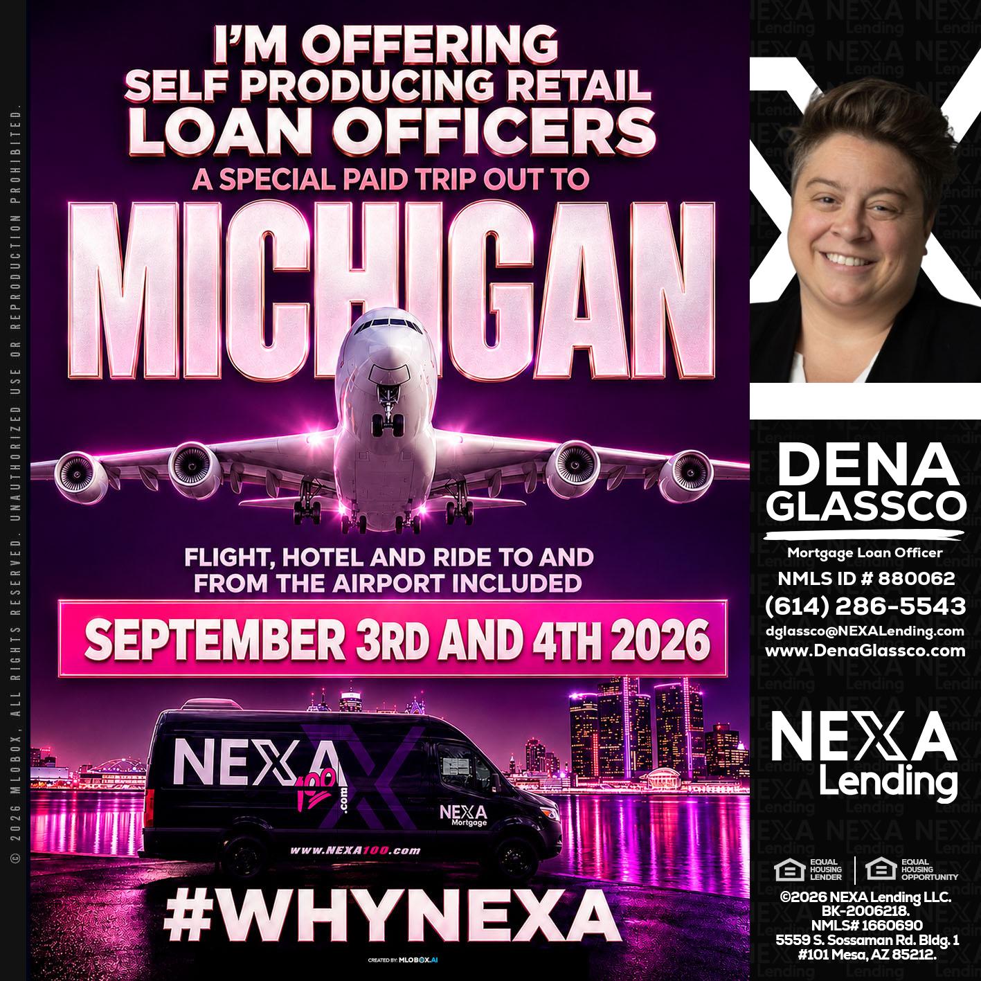 MICHIGAN TRIP - Dena Glassco -Residential, Commercial, International Loan Officer