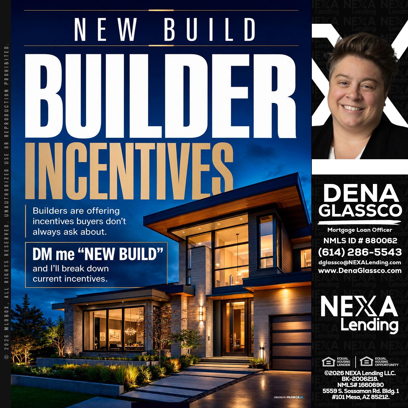 NEW BUILDER - Dena Glassco -Residential, Commercial, International Loan Officer