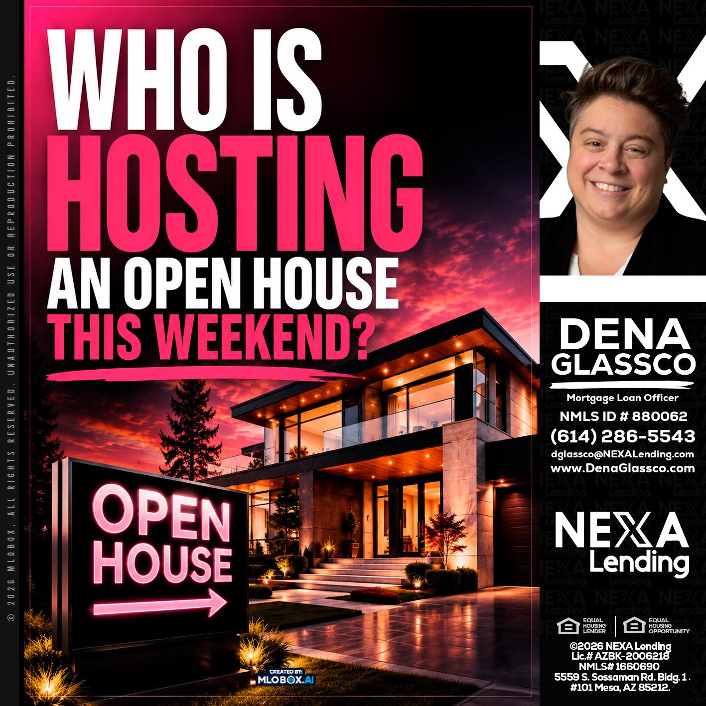 who's is hosting - Dena Glassco -Residential, Commercial, International Loan Officer