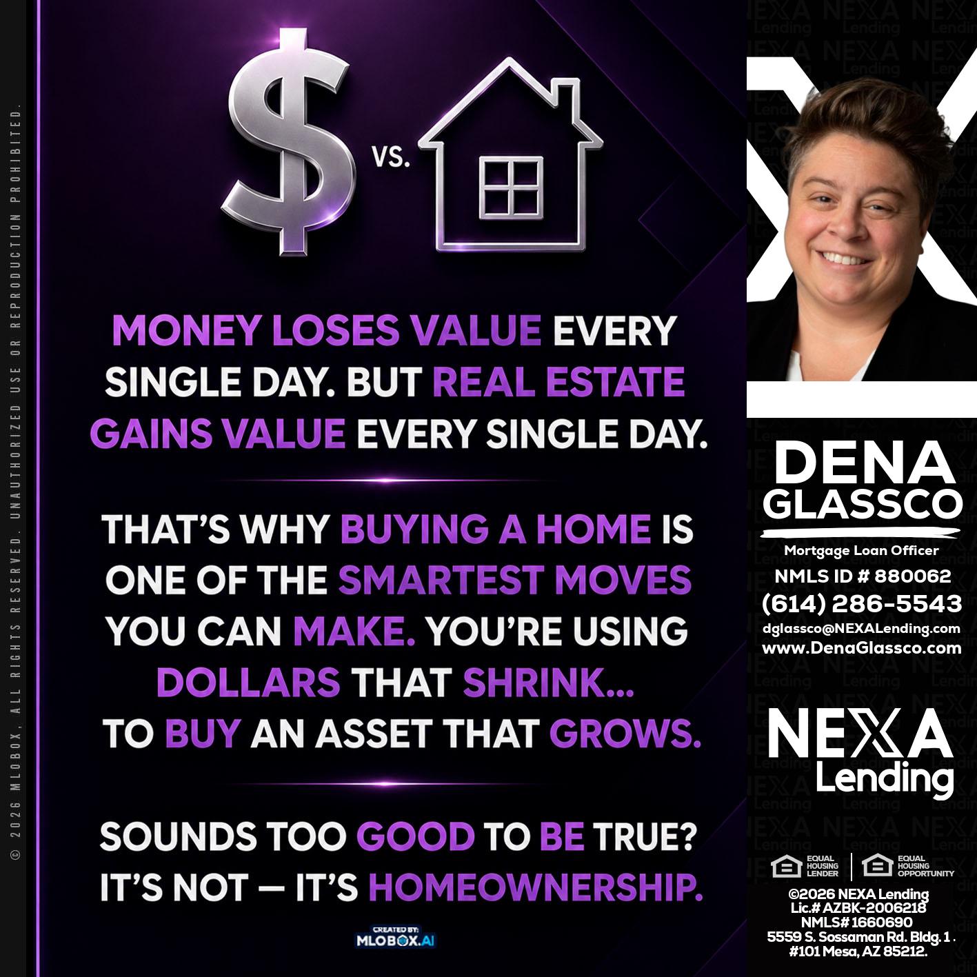 MONEY LOSES - Dena Glassco -Residential, Commercial, International Loan Officer