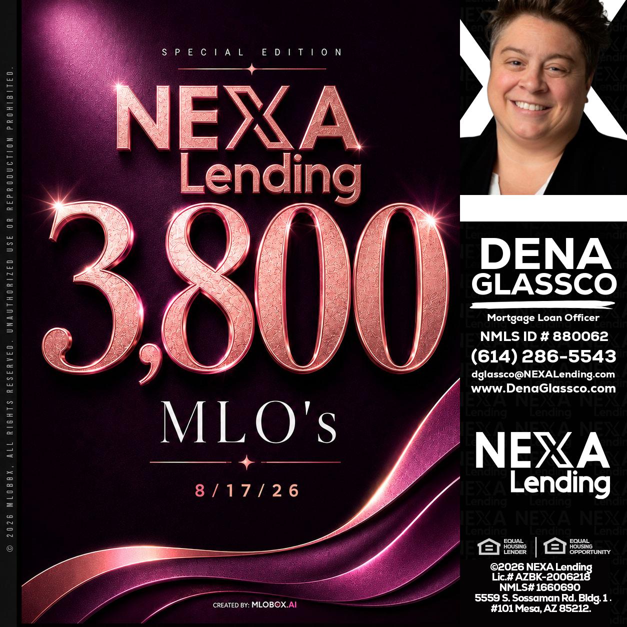 3800 MLOs - Dena Glassco -Residential, Commercial, International Loan Officer