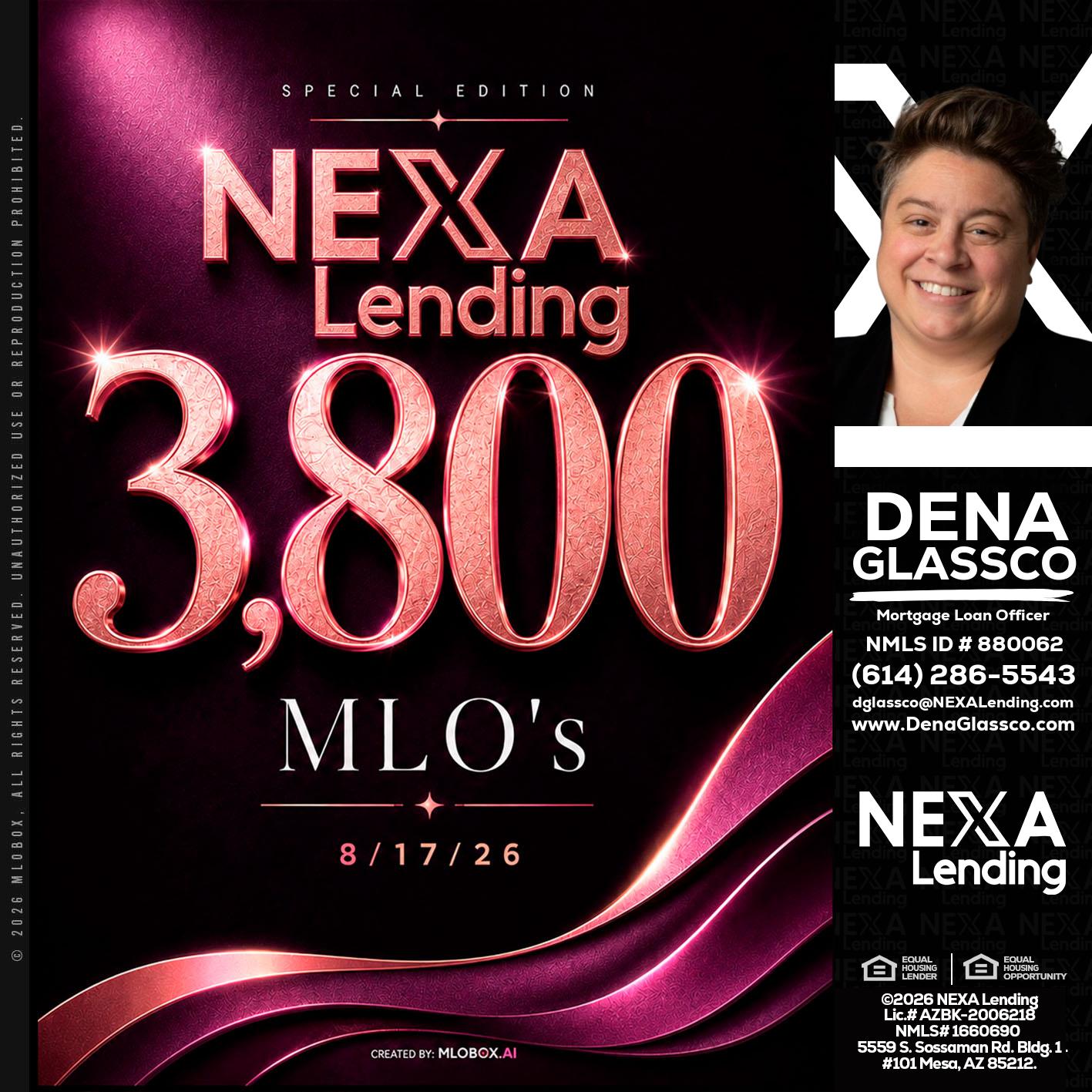 3800 MLOs - Dena Glassco -Residential, Commercial, International Loan Officer