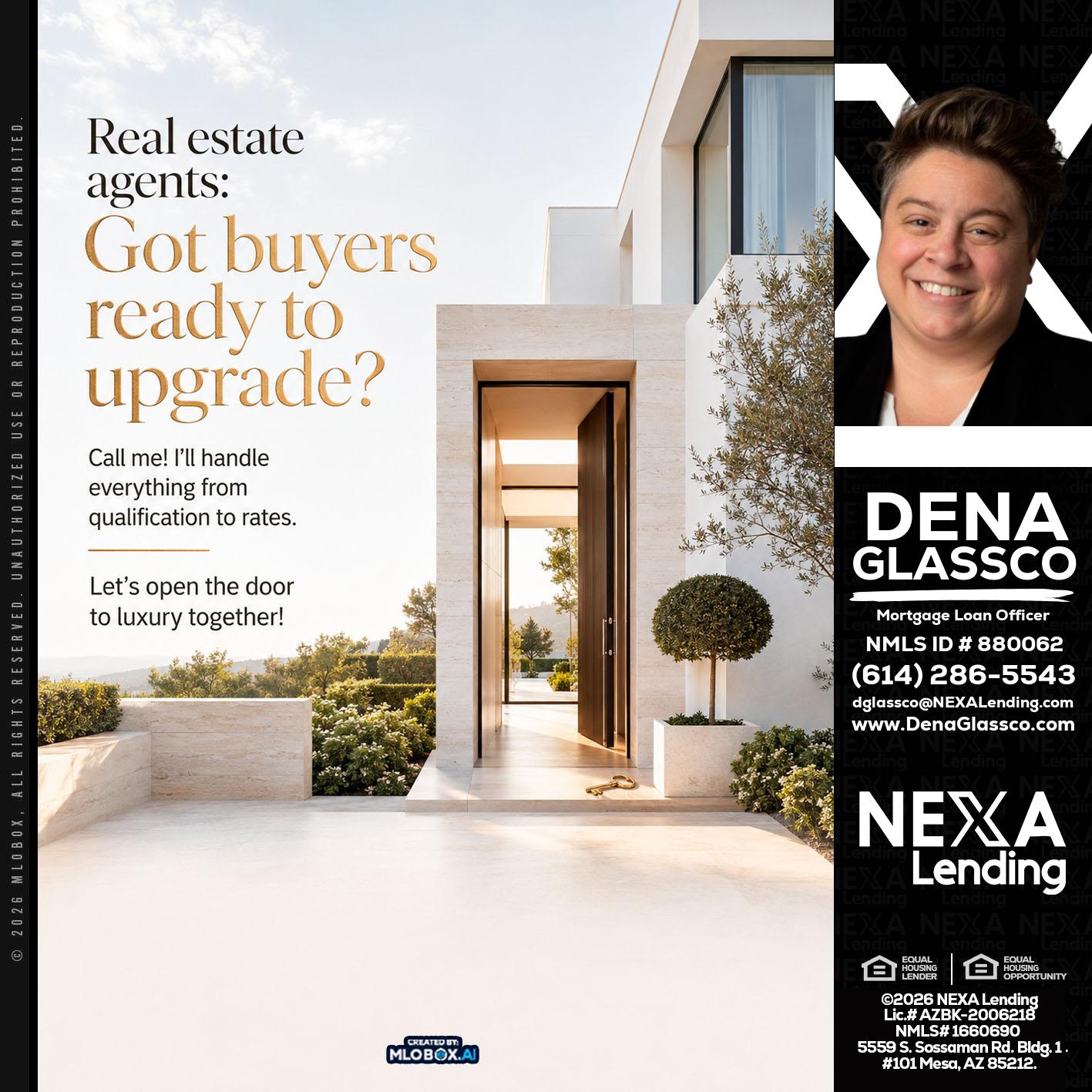 REAL ESTATE AGENTS - Dena Glassco -Residential, Commercial, International Loan Officer