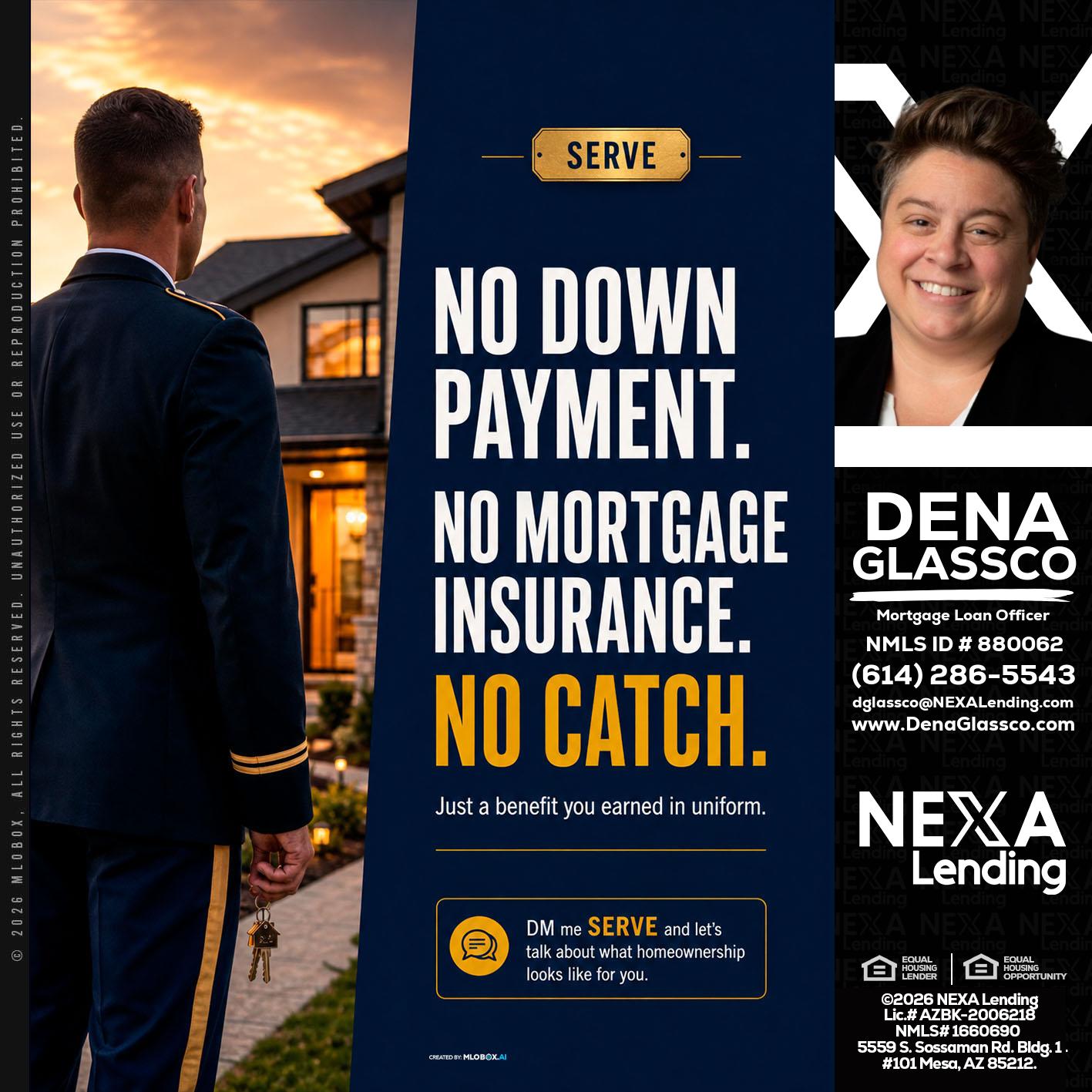 NO DOWN PAYMENT - Dena Glassco -Residential, Commercial, International Loan Officer
