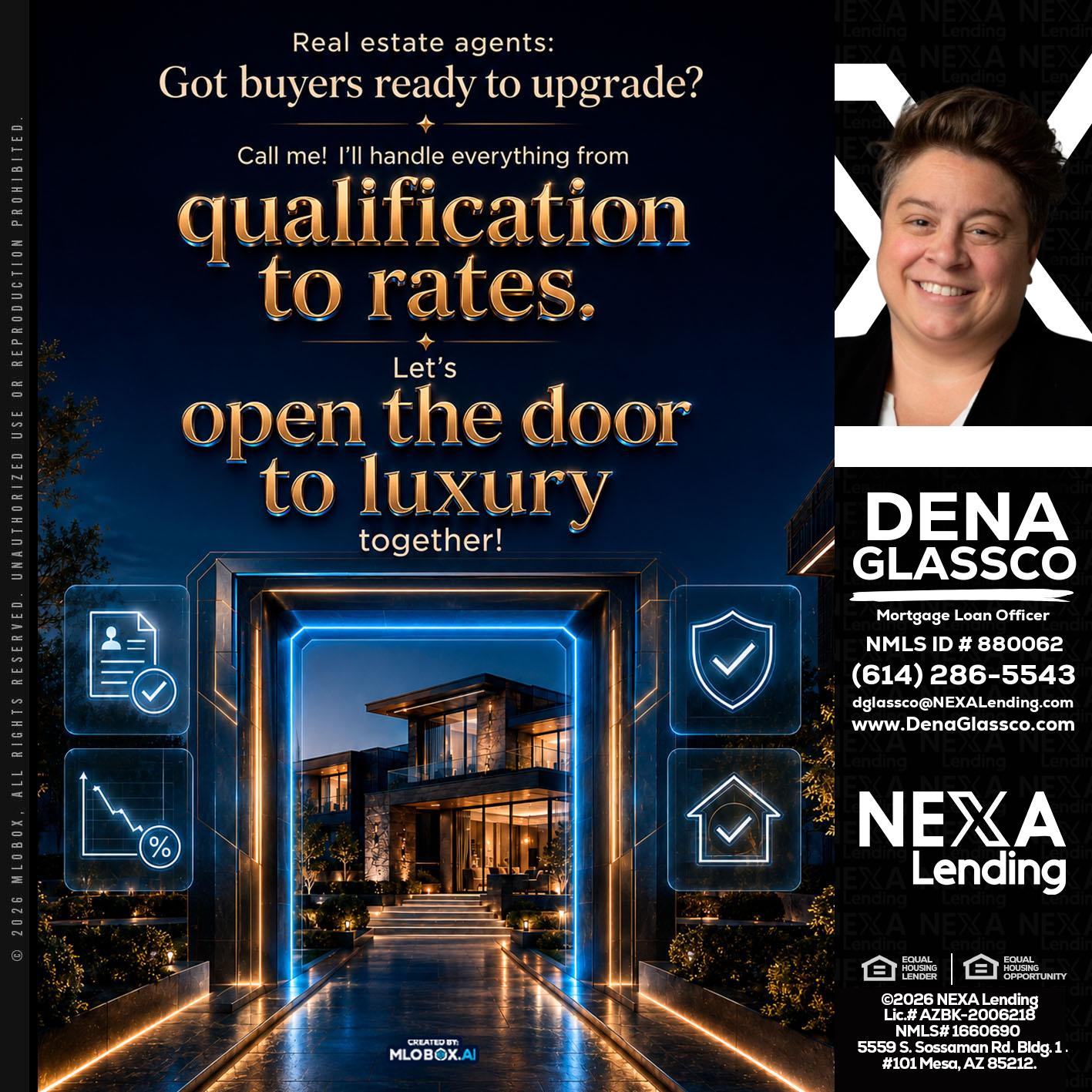 QUALIFICATION TO RATES - Dena Glassco -Residential, Commercial, International Loan Officer