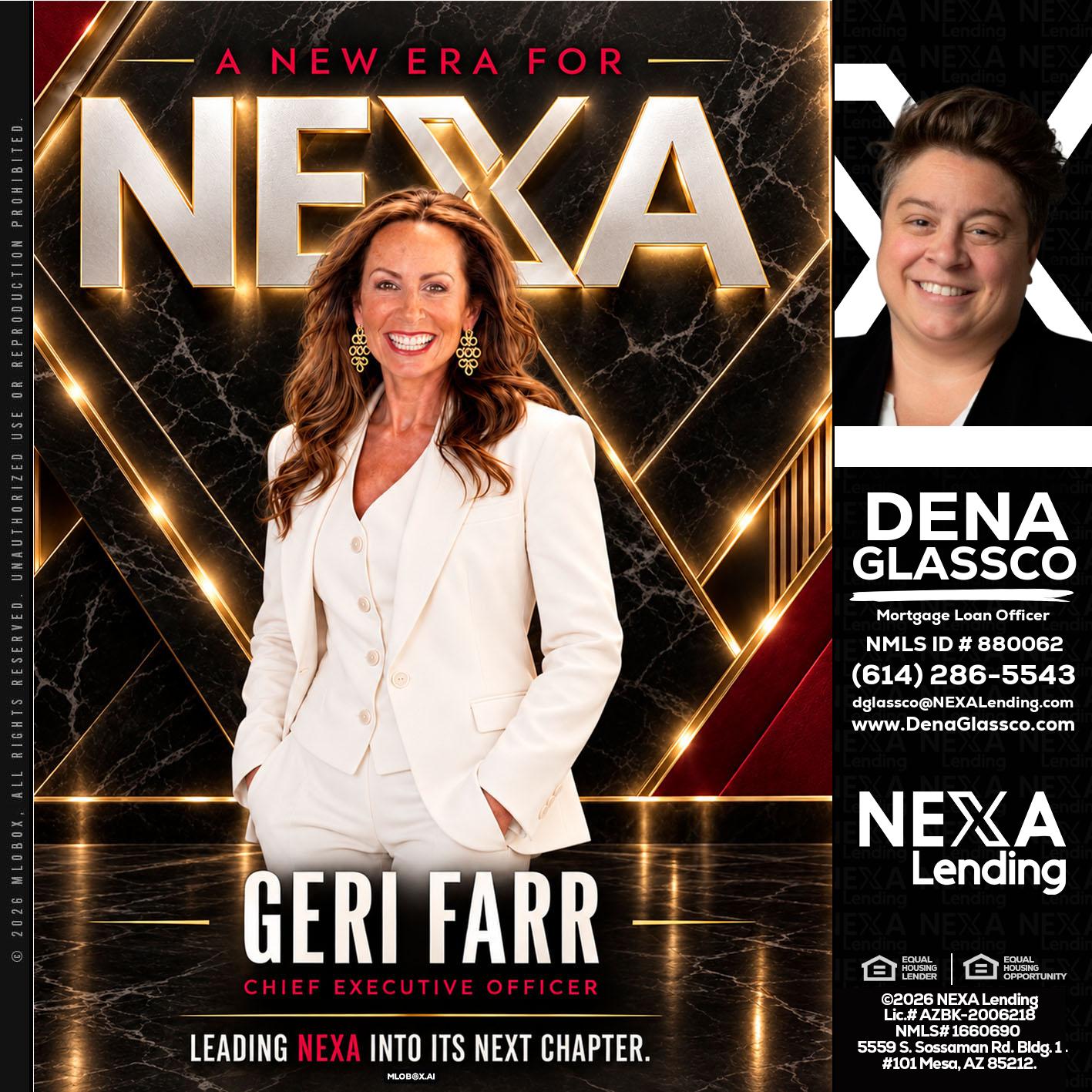 GERI FARR - Dena Glassco -Residential, Commercial, International Loan Officer